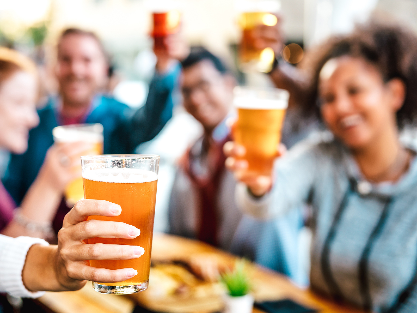 group of friends drinking