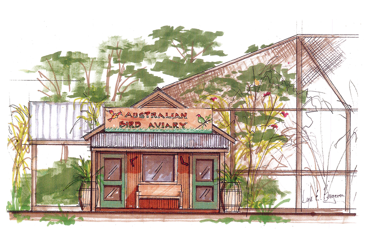 Aussie Aviary conceptual drawing